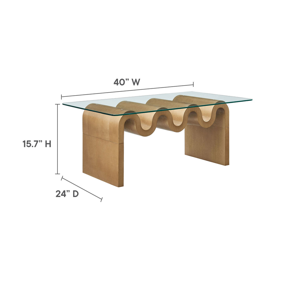 Agave Glass Top Coffee Table in Natural