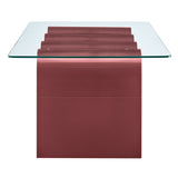Agave Glass Top Coffee Table in Spiced Apple
