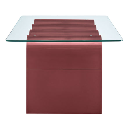 Ondine Glass Top Coffee Table in Spiced Apple