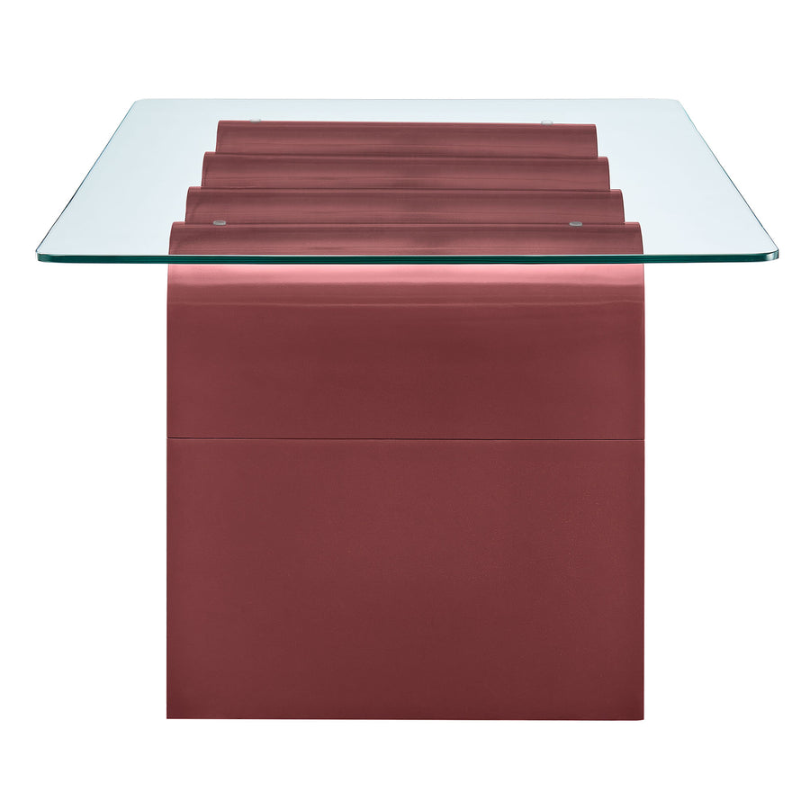 Agave Glass Top Coffee Table in Spiced Apple