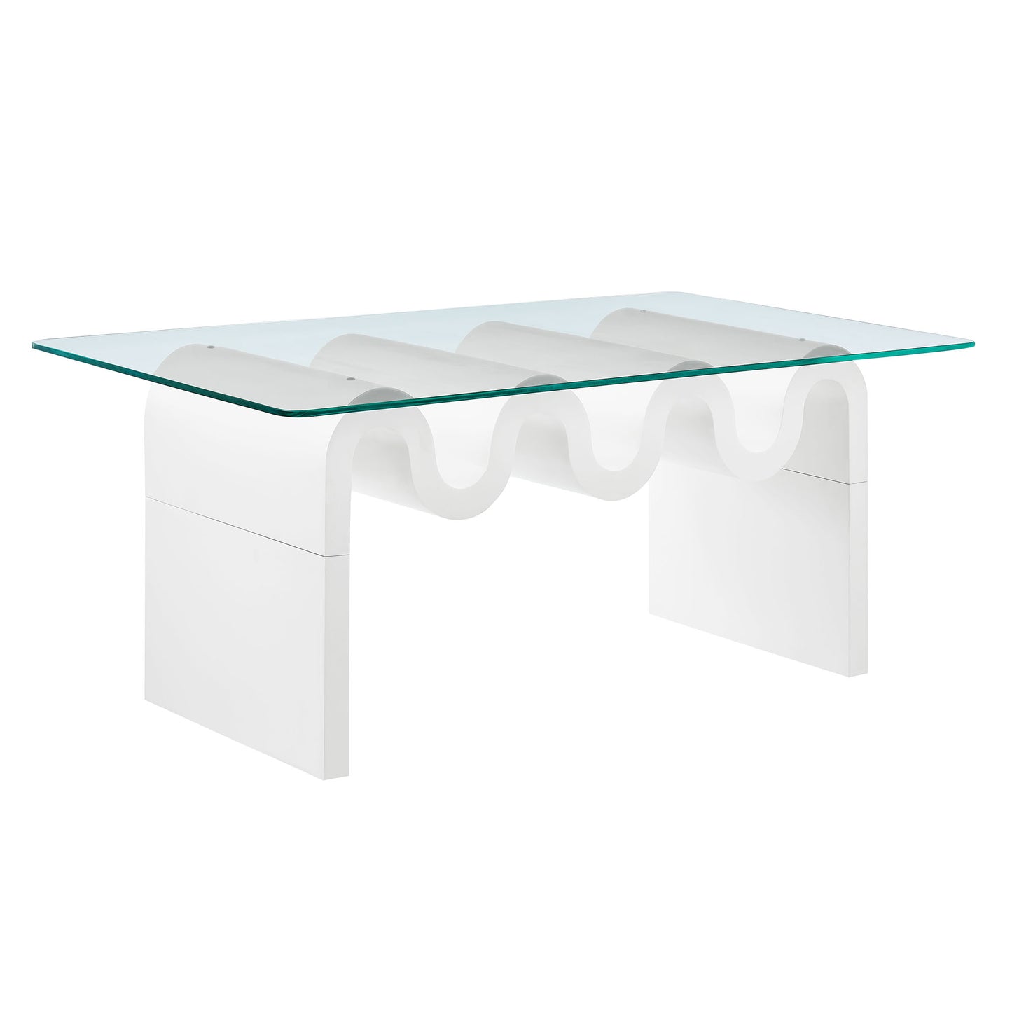 Ondine Glass Top Coffee Table by Furniture For America