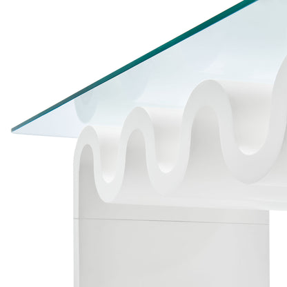 Ondine Glass Top Coffee Table by Furniture For America
