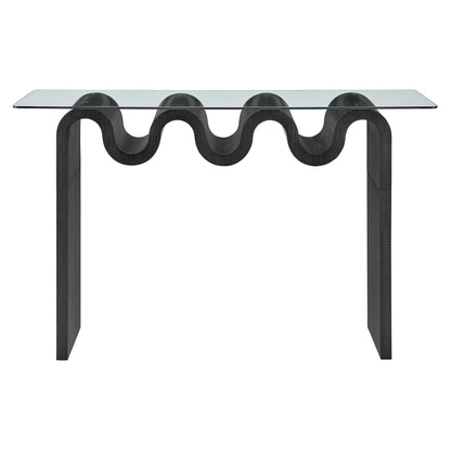 Ondine Glass Top 50" Console Table by Furniture For America