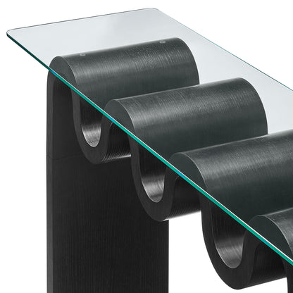 Ondine Glass Top 50" Console Table by Furniture For America