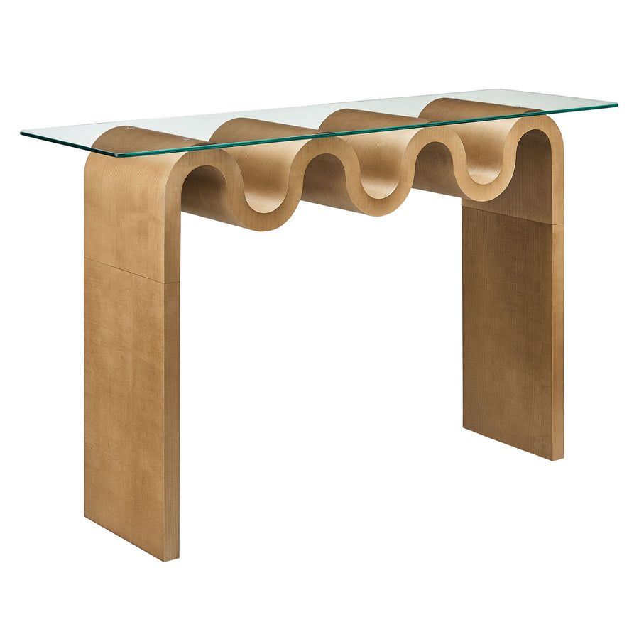 Agave Glass Top 50" Console Table in Natural