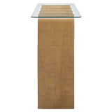 Agave Glass Top 50" Console Table in Natural