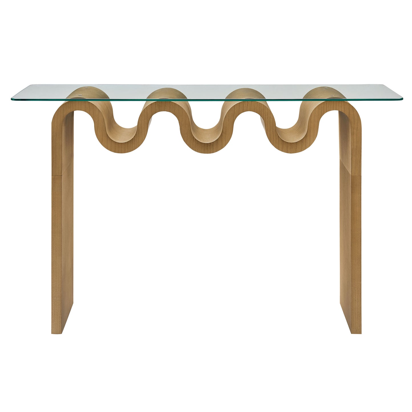 Ondine Glass Top 50" Console Table by Furniture For America