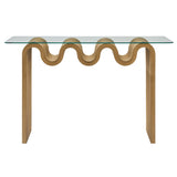 Agave Glass Top 50" Console Table in Natural
