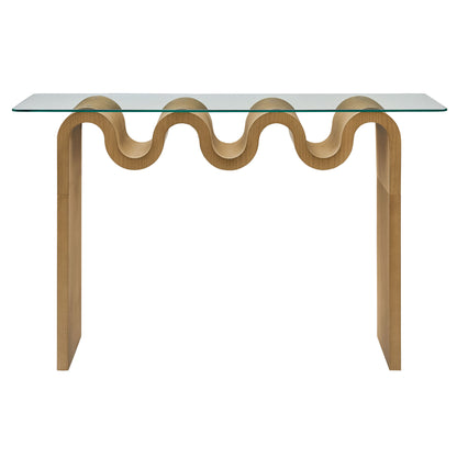 Ondine Glass Top 50" Console Table by Furniture For America