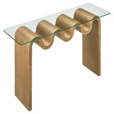 Agave Glass Top 50" Console Table in Natural