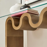 Agave Glass Top 50" Console Table in Natural