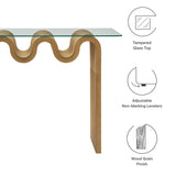 Agave Glass Top 50" Console Table in Natural