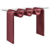 Agave Glass Top 50" Console Table in Spiced Apple