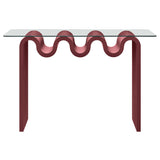 Agave Glass Top 50" Console Table in Spiced Apple