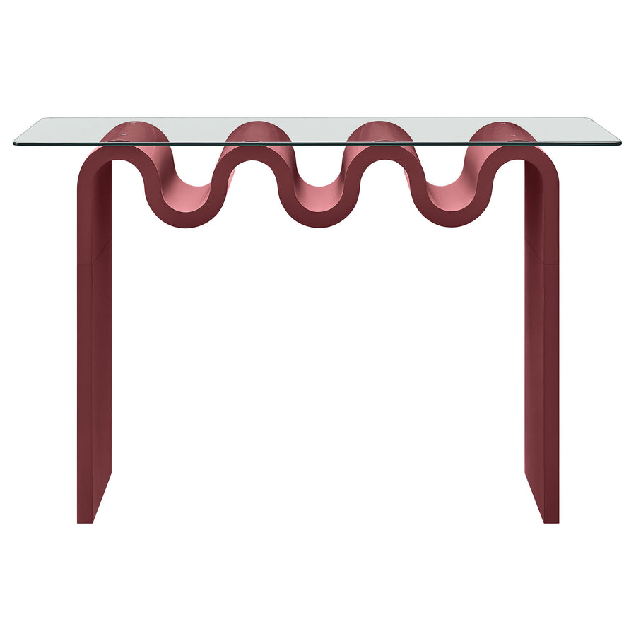Agave Glass Top 50" Console Table in Spiced Apple