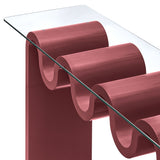 Agave Glass Top 50" Console Table in Spiced Apple