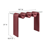 Agave Glass Top 50" Console Table in Spiced Apple