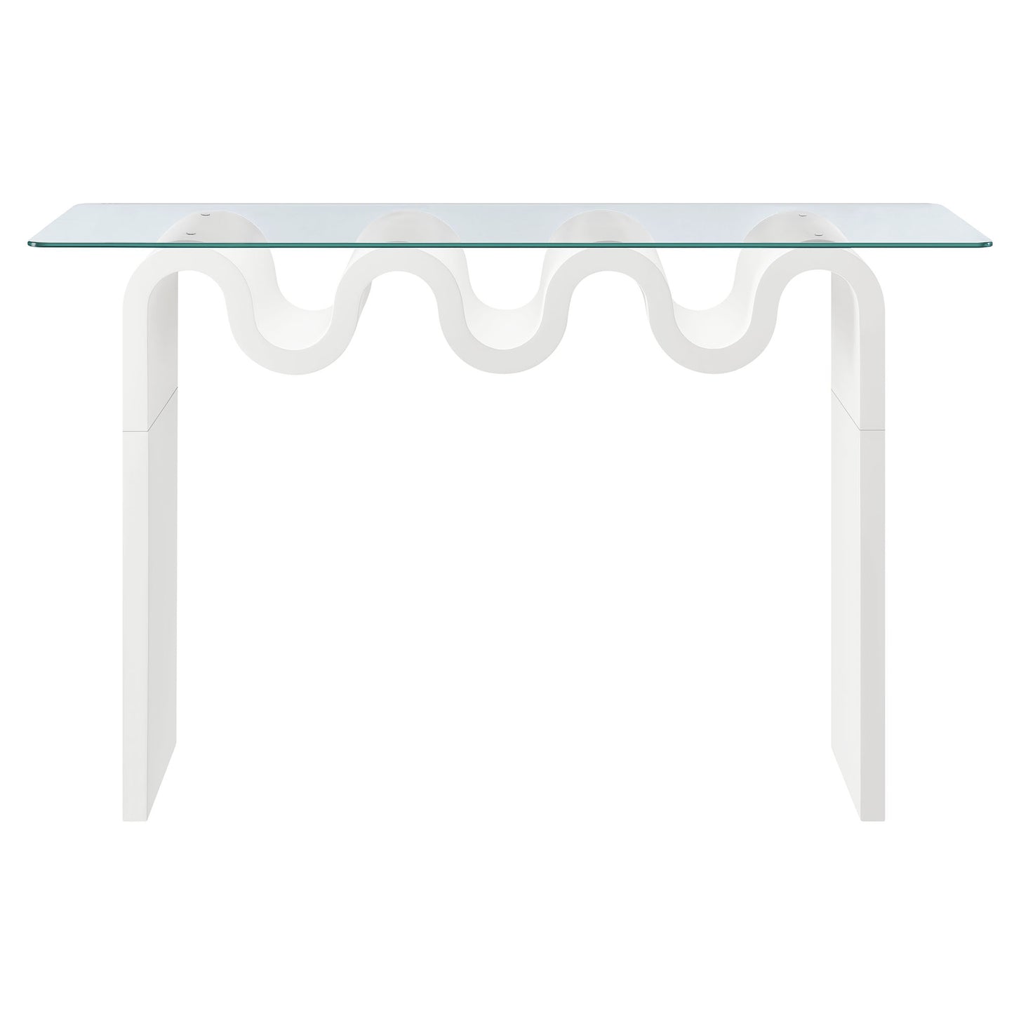 Ondine Glass Top 50" Console Table by Furniture For America