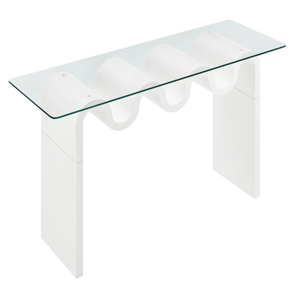 Ondine Glass Top 50" Console Table by Furniture For America