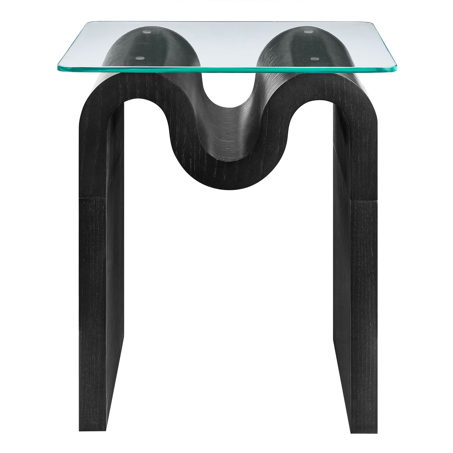 Ondine Glass Top Side Table by Furniture For America