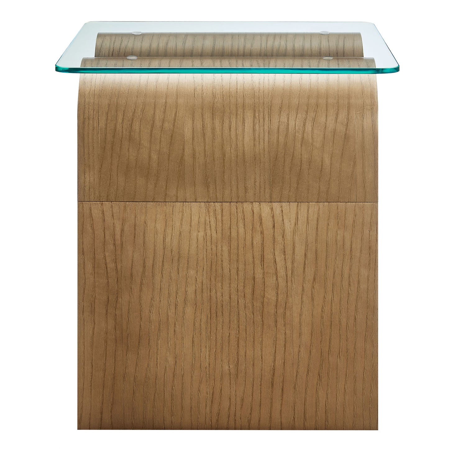 Ondine Glass Top Side Table by Furniture For America