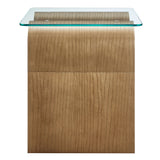 Agave Glass Top Side Table in Natural
