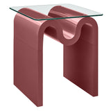 Agave Glass Top Side Table in Spiced Apple