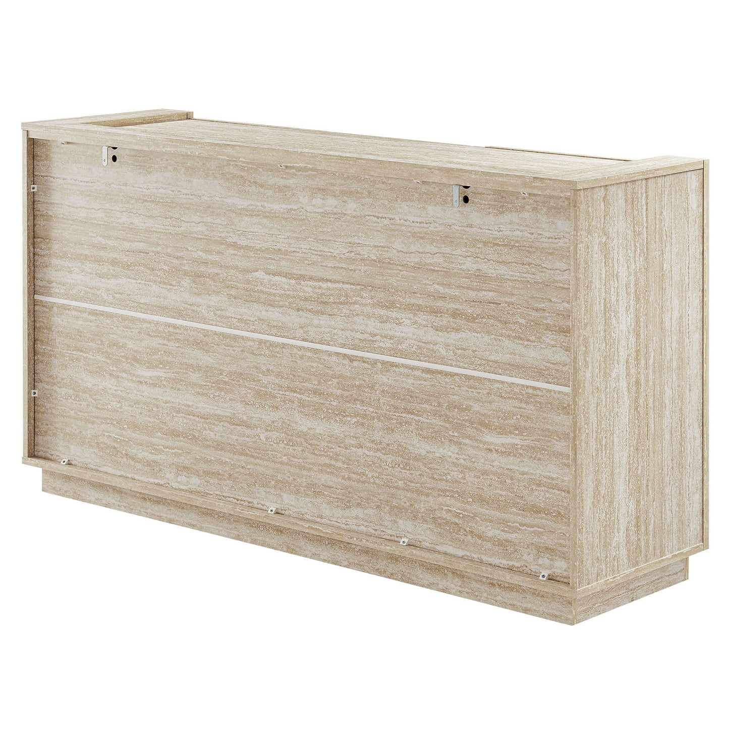 Hollis 59" Travertine Sideboard by Furniture For America