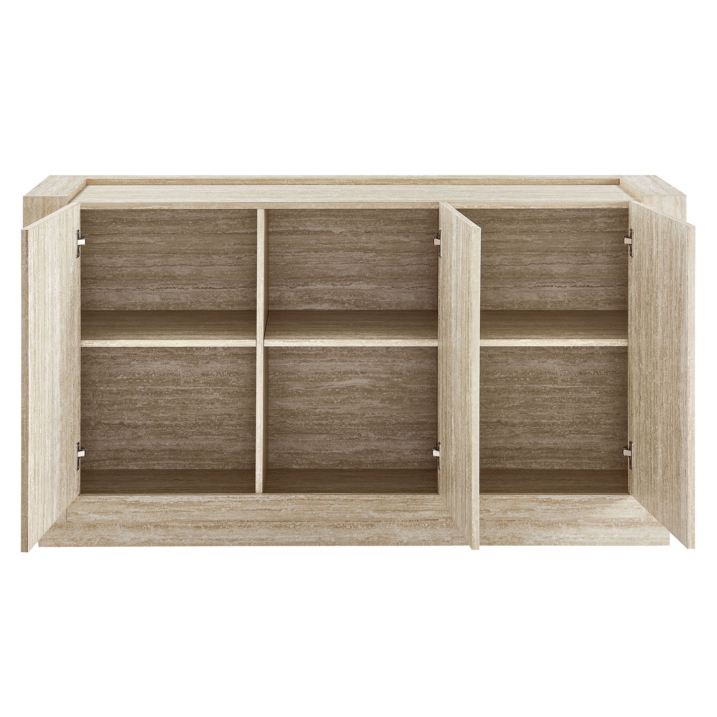 Hollis 59" Travertine Sideboard by Furniture For America