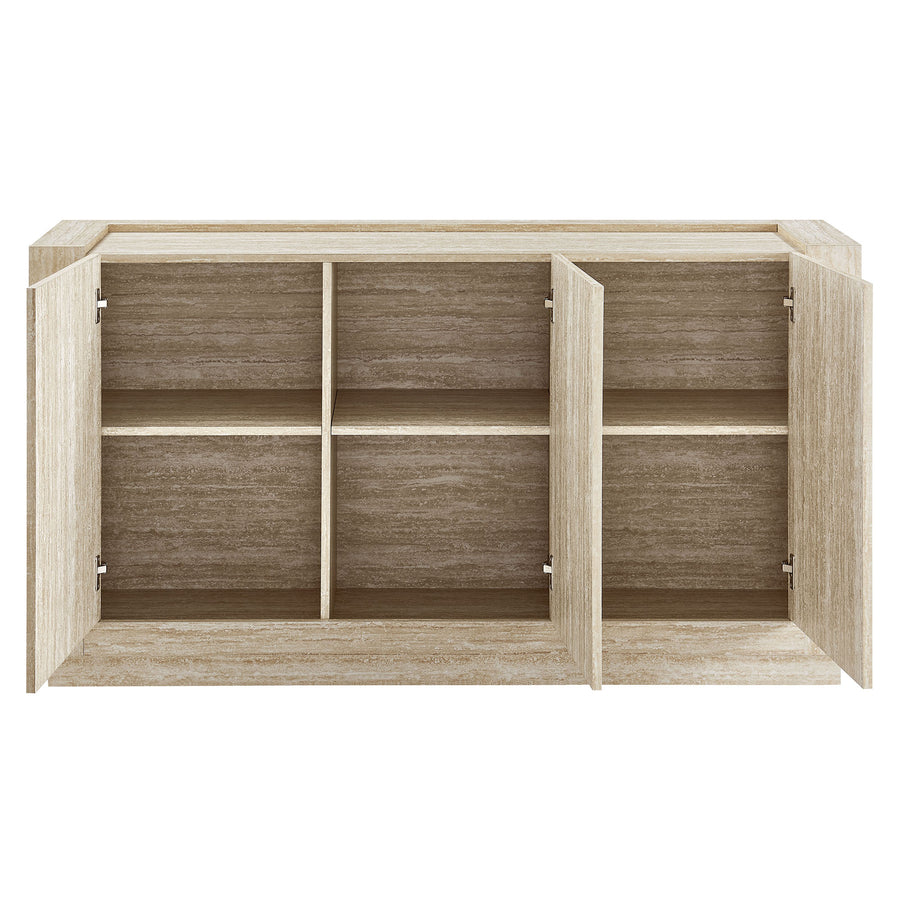 Musk 59" Travertine Sideboard in Travertine