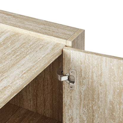 Hollis 59" Travertine Sideboard by Furniture For America