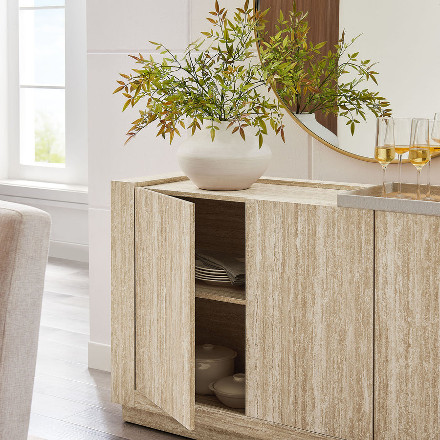 Musk 59" Travertine Sideboard in Travertine