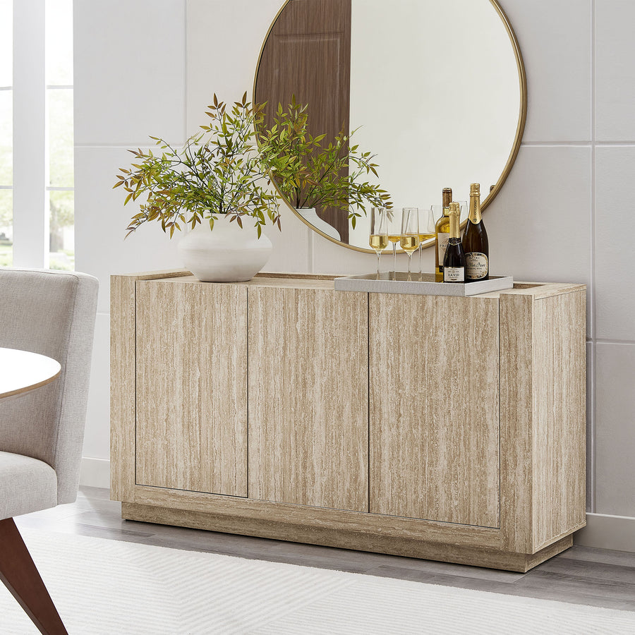 Musk 59" Travertine Sideboard in Travertine