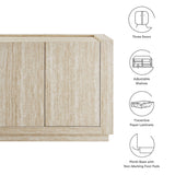 Musk 59" Travertine Sideboard in Travertine