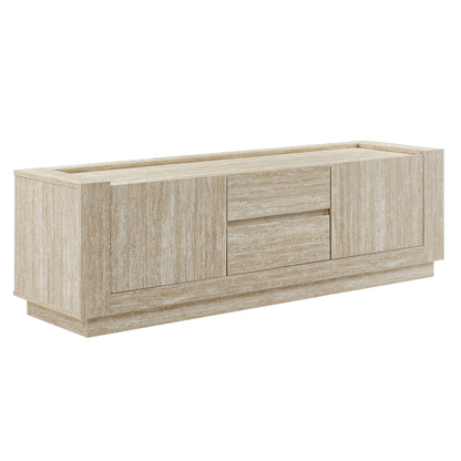Hollis 59" Travertine TV Stand by Furniture For America