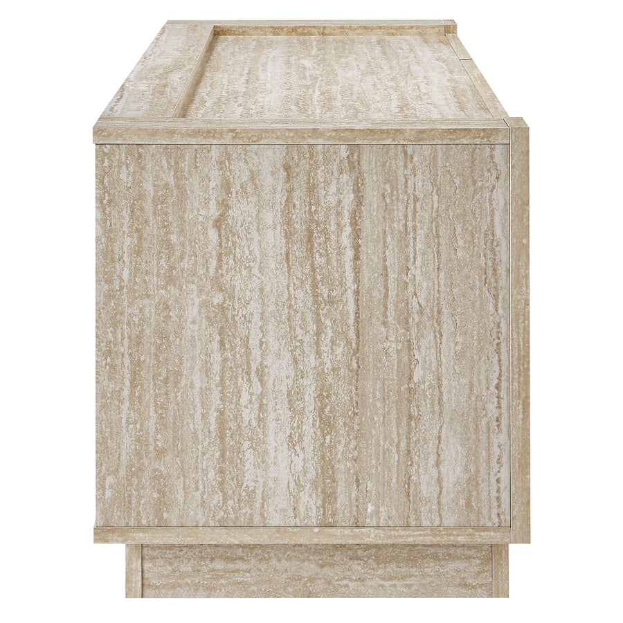 Musk 59" Travertine TV Stand in Travertine