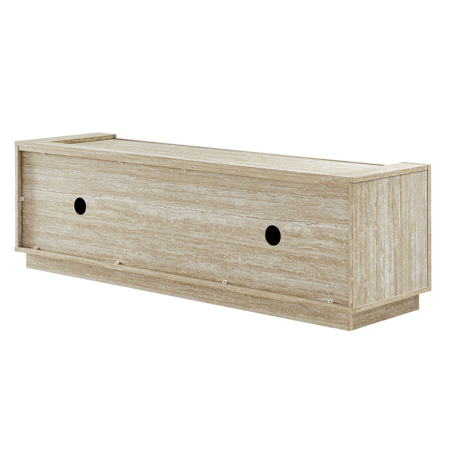 Musk 59" Travertine TV Stand in Travertine