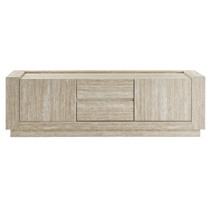Musk 59" Travertine TV Stand in Travertine