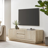 Musk 59" Travertine TV Stand in Travertine