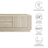 Musk 59" Travertine TV Stand in Travertine