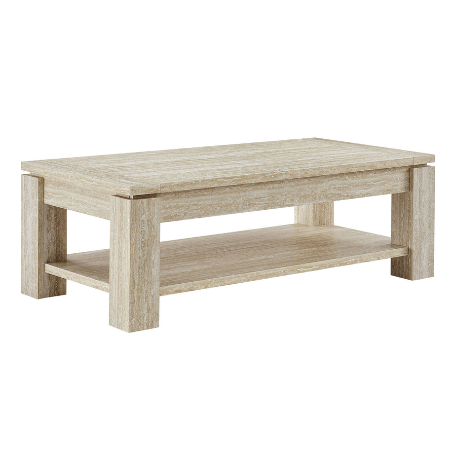 Musk Travertine Coffee Table in Travertine
