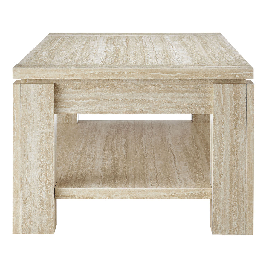 Musk Travertine Coffee Table in Travertine