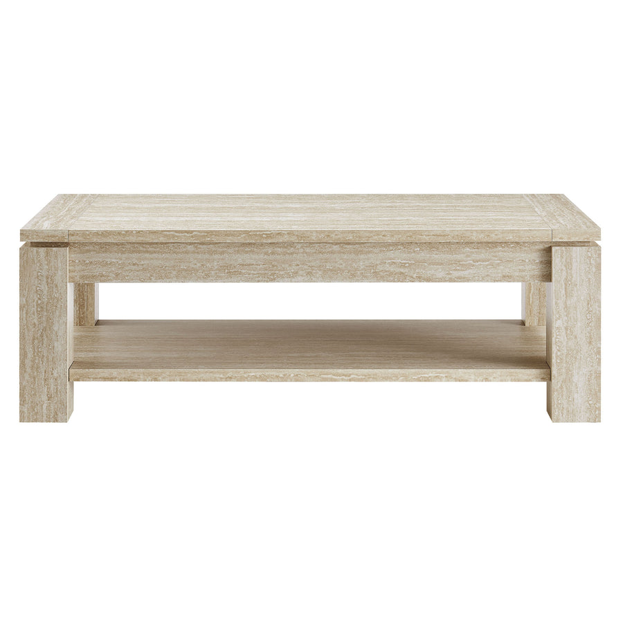 Musk Travertine Coffee Table in Travertine