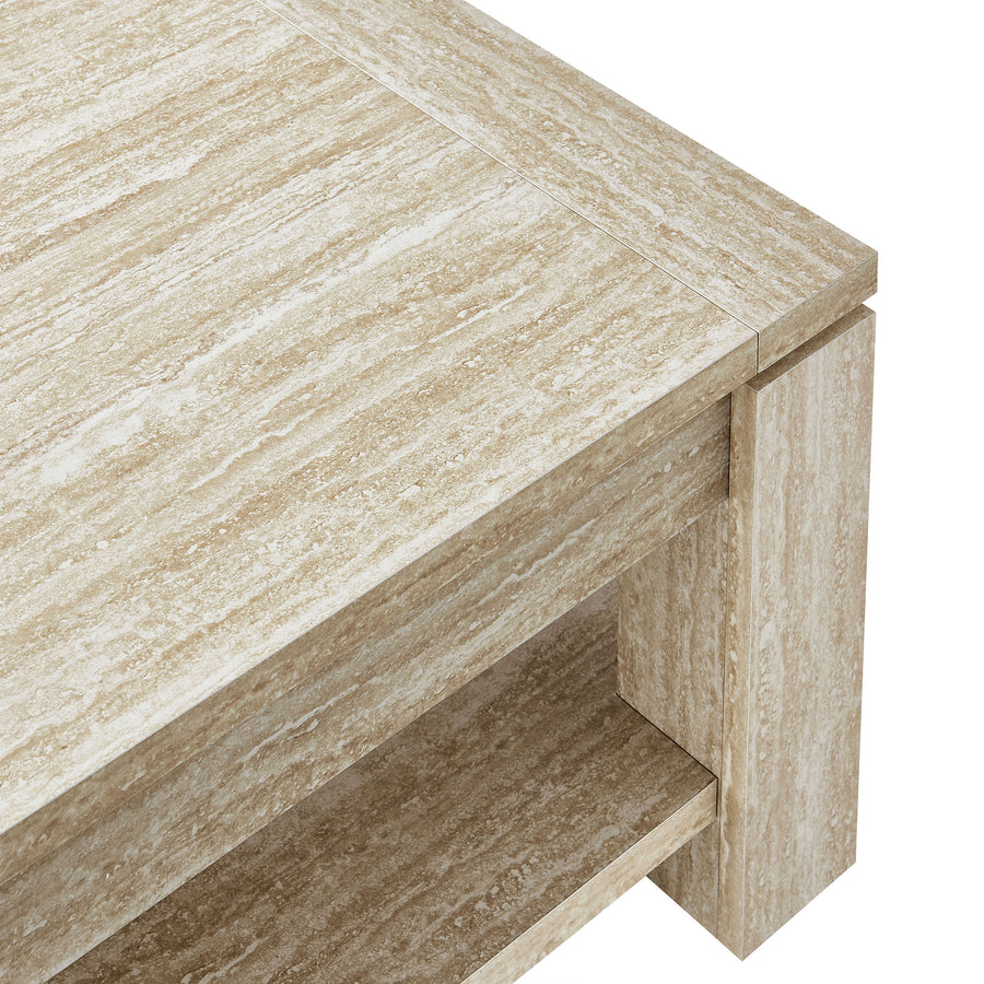 Musk Travertine Coffee Table in Travertine