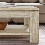 Musk Travertine Coffee Table in Travertine