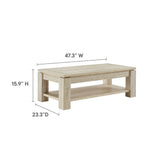 Musk Travertine Coffee Table in Travertine