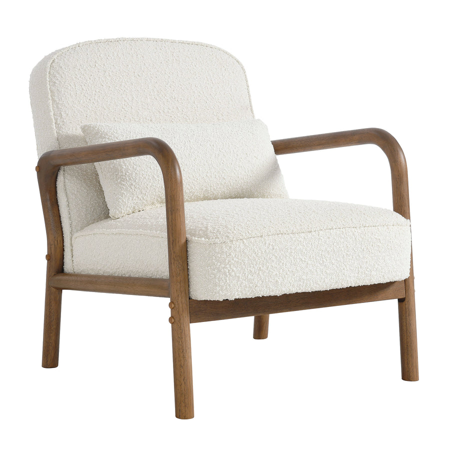 Rhiannon Boucle Upholstered Armchair in Ivory