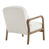 Rhiannon Boucle Upholstered Armchair in Ivory