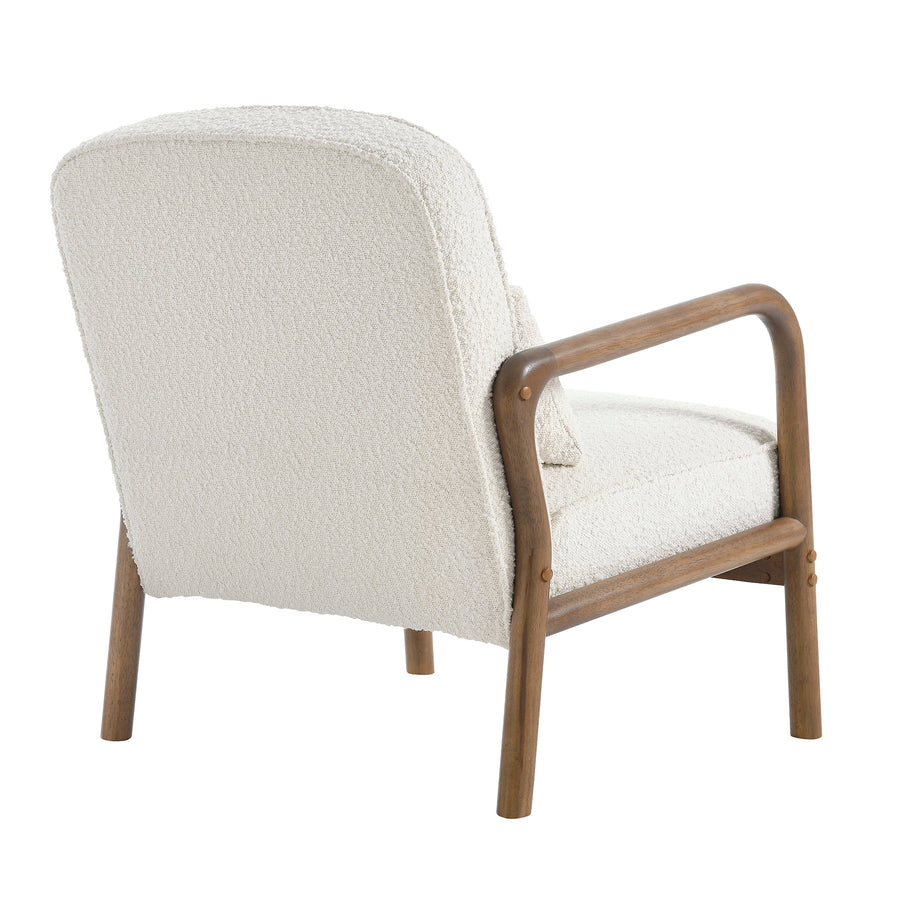 Rhiannon Boucle Upholstered Armchair in Ivory