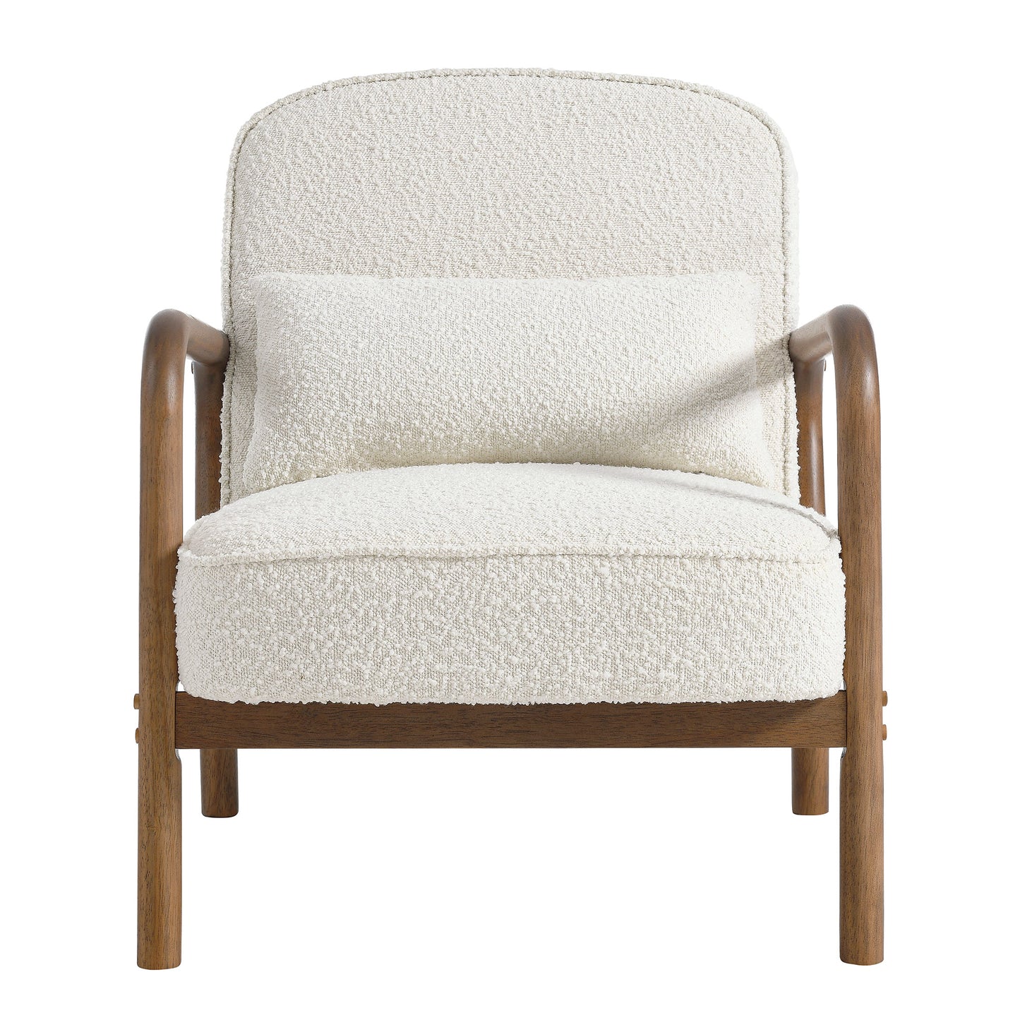 Charlie Boucle Upholstered Armchair by Furniture For America